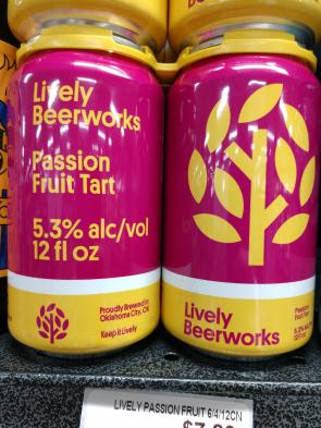 Lively Beerworks - Passion Fruit Tart (4 pack 12oz cans) (4 pack 12oz cans)